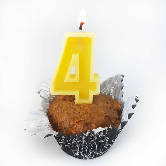 #4 Beeswax Birthday Candle
