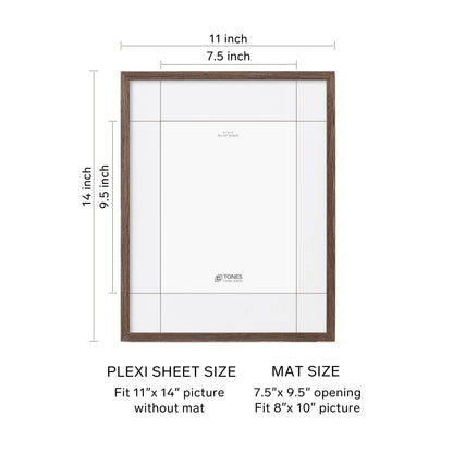 11x14 Dark Oak Dryades Wooden Frame