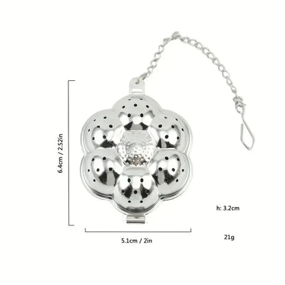 Flower Tea Infuser with Tray – Stainless Steel Steep