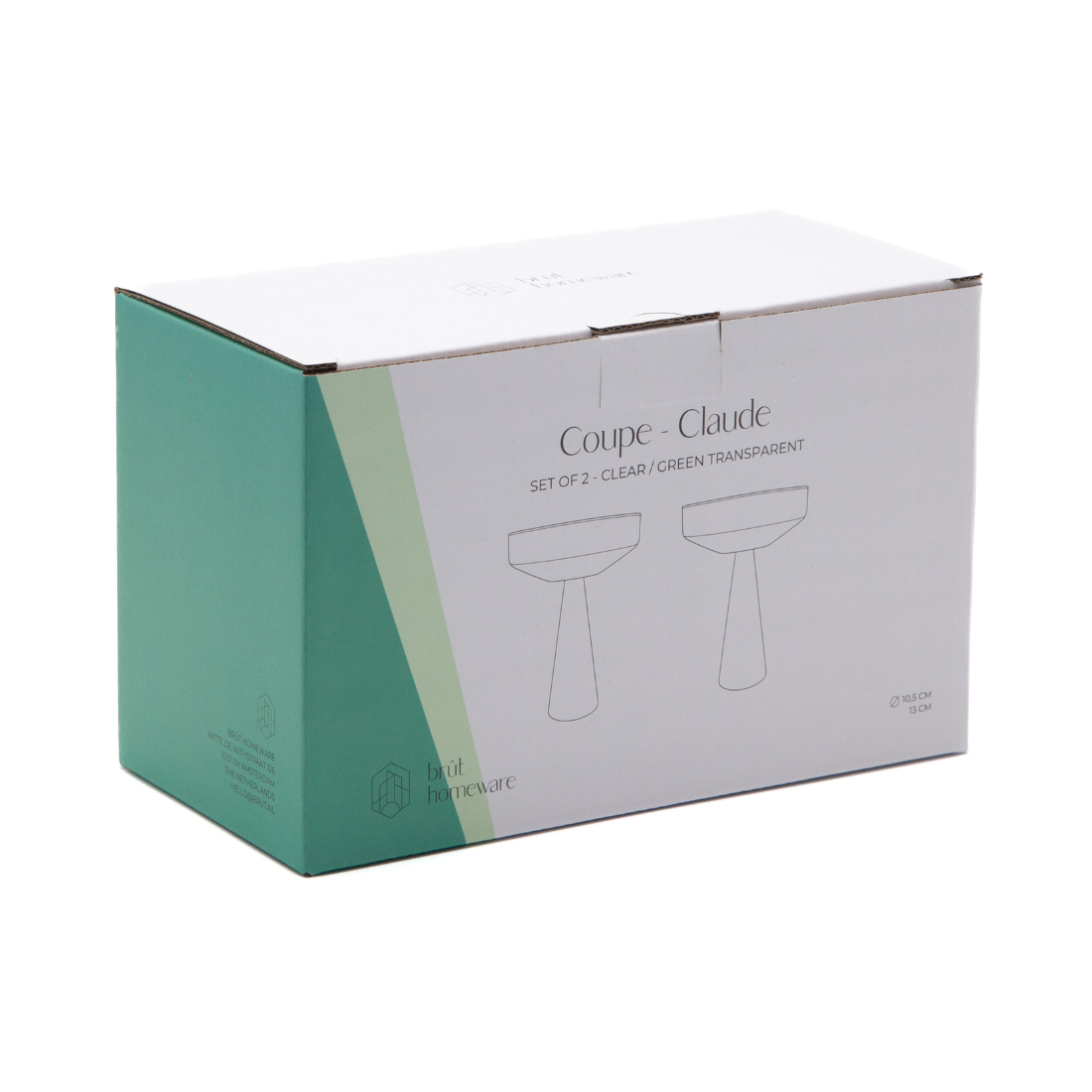 Green Claude Coupe—Set of 2