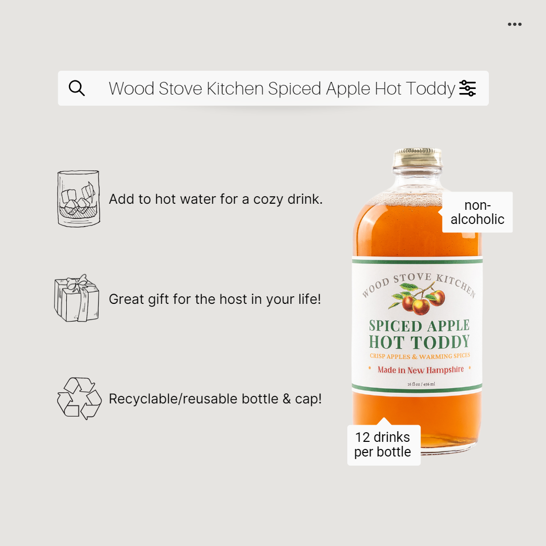 Spiced Apple Hot Toddy Cocktail and Mocktail Mixer—16 oz