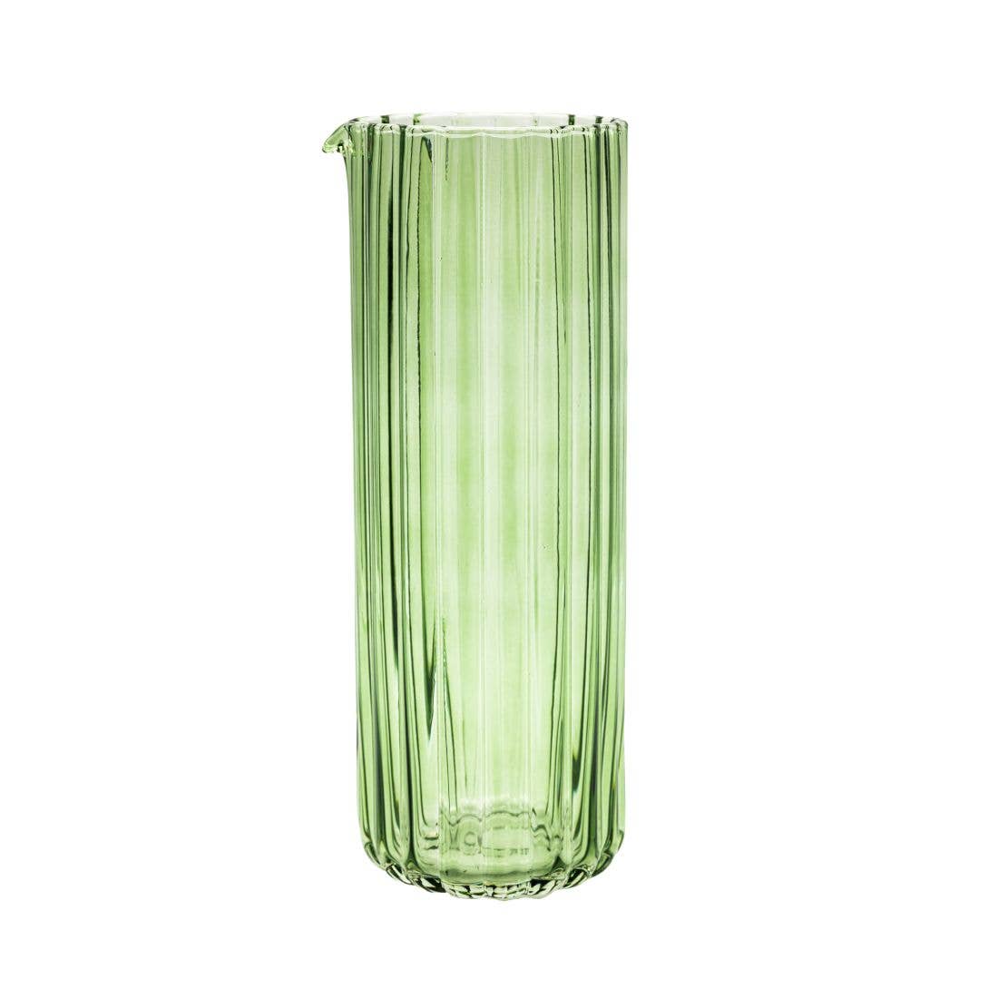 Green Glass Carafe Gaia Jug—1.2L