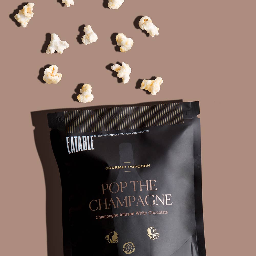 Mini Pop the Champagne—Gourmet White Chocolate Popcorn