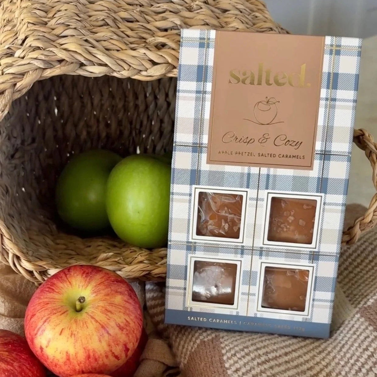 Crisp & Cozy Apple Pretzel Salted Caramels—4 Piece Box