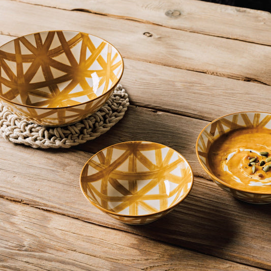 Crosshatch Bowl—Small 5.5 Inch