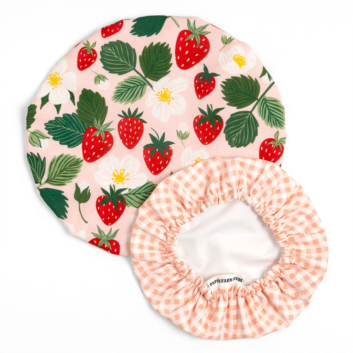 Strawberry Patch Reusable Fabric Bowl Cover Set
