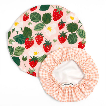 Strawberry Patch Reusable Fabric Bowl Cover Set