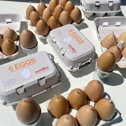 Egg-citing Cinnamon & Vanilla Scented Soy Candles—Set of 6