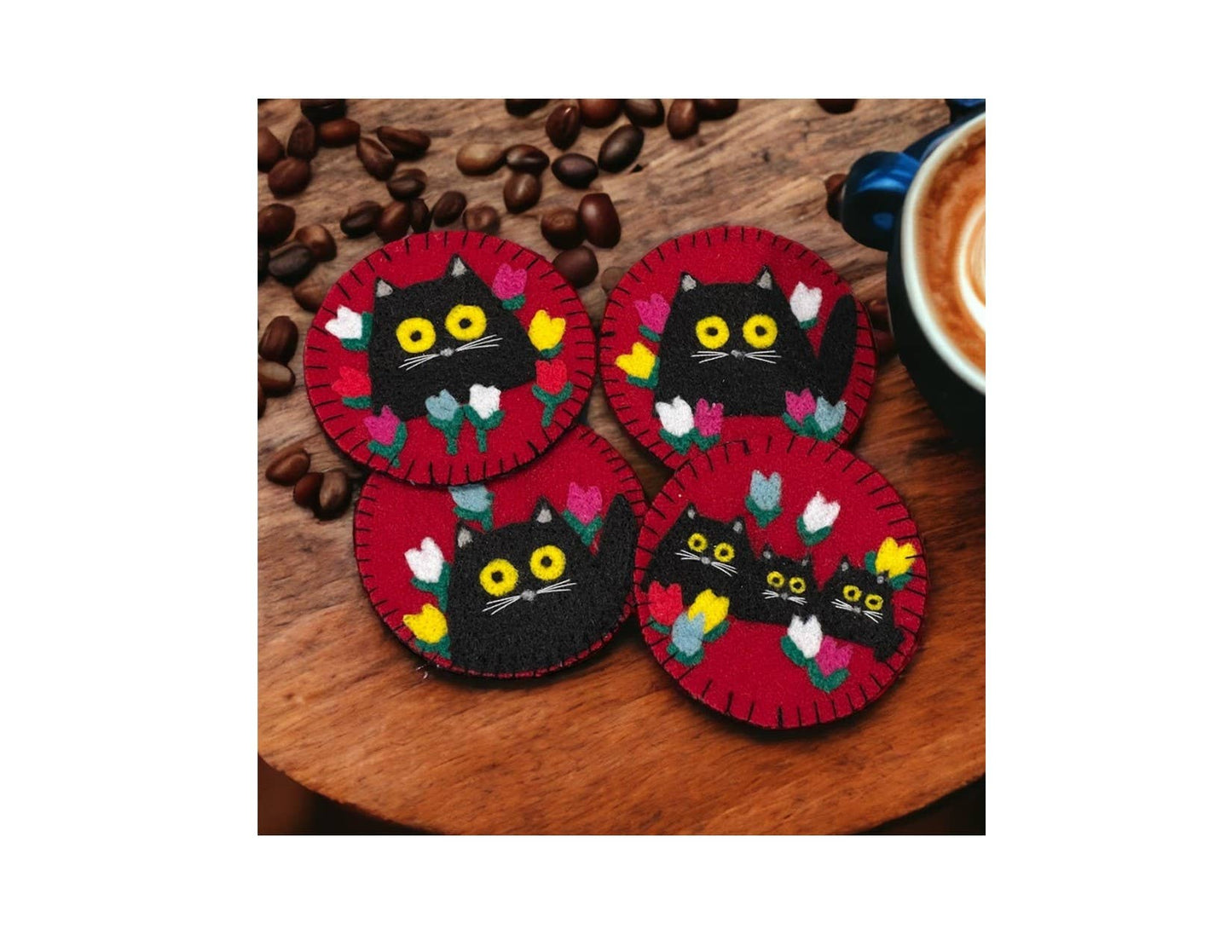 Coaster Kit Felt & Sew DIY Maud Lewis-Inspired