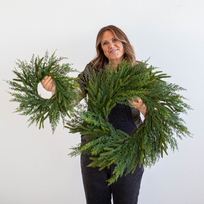 Norfolk & Cypress Real Touch Mix Wreath Mini—12 inch