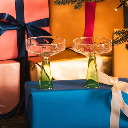 Green Claude Coupe—Set of 2