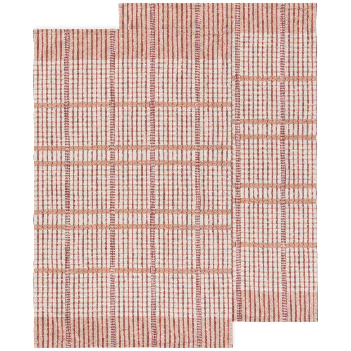 Bisque Finley Check Dishtowels—Set of 2