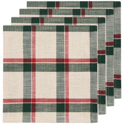 Noel Plaid Christmas Napkins—Set of 4