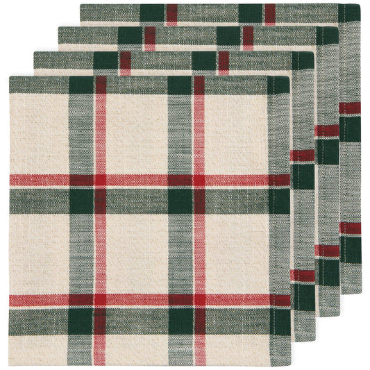 Noel Plaid Christmas Napkins—Set of 4