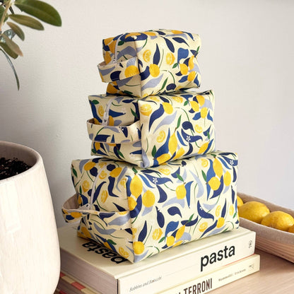 Large Lemons Toiletry Bag