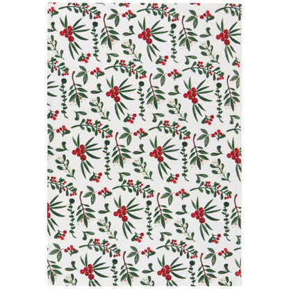 Winterberry Bakers Floursack Christmas Dishtowels Set of 3