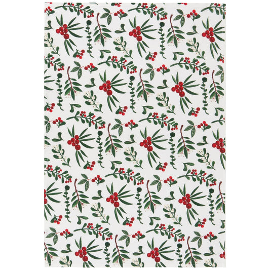 Winterberry Bakers Floursack Christmas Dishtowels Set of 3