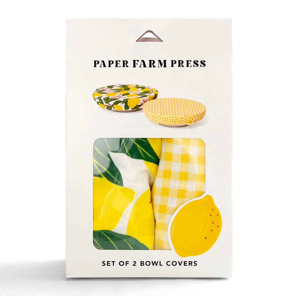 Lemon Grove Reusable Fabric Bowl Cover Set