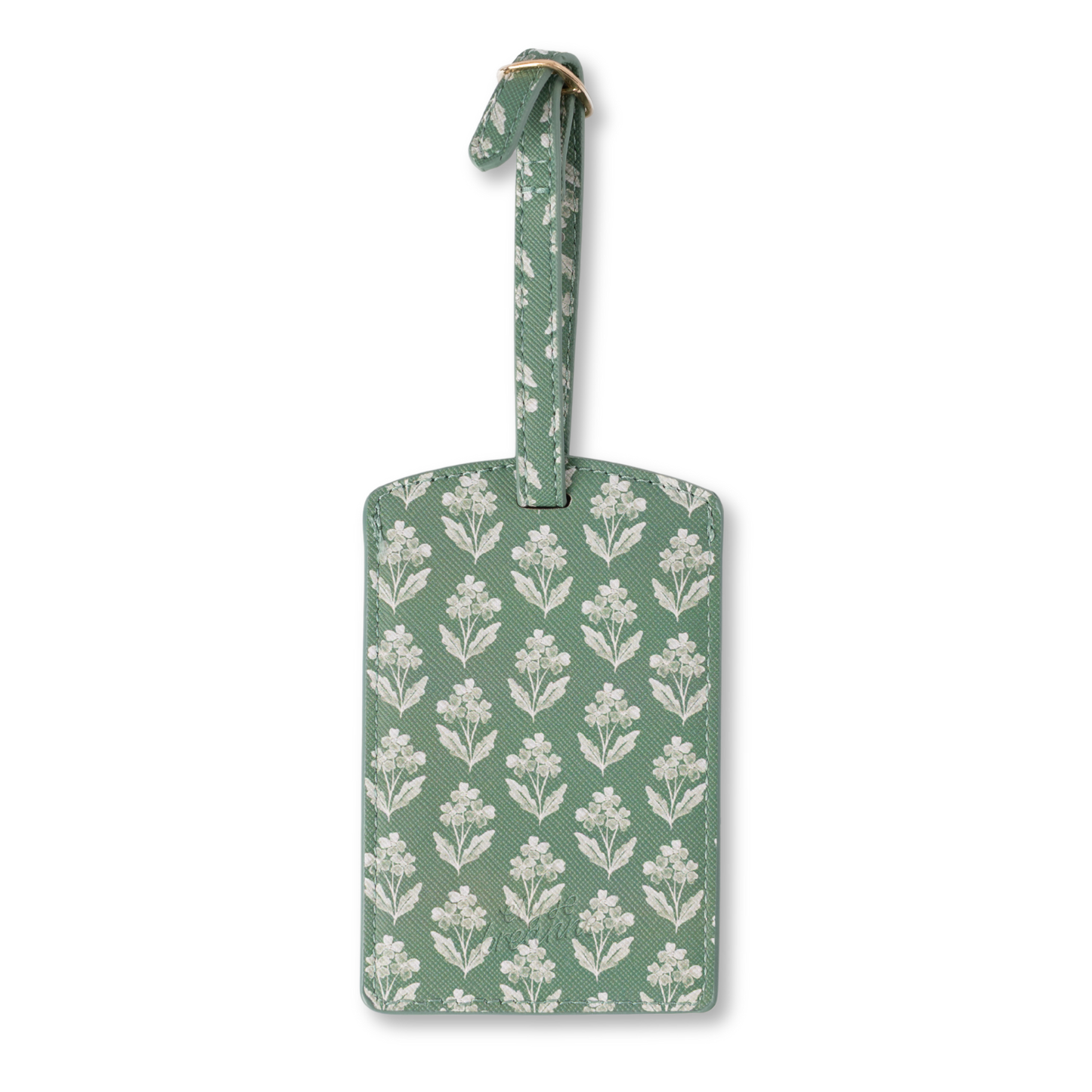 Forget Me Nots Sage Luggage Tag