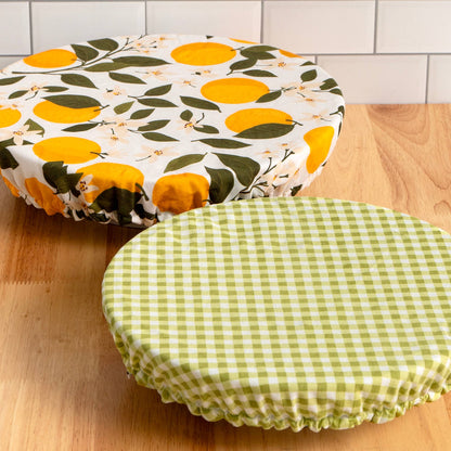 Orange Orchard Reusable Fabric Bowl Cover Set