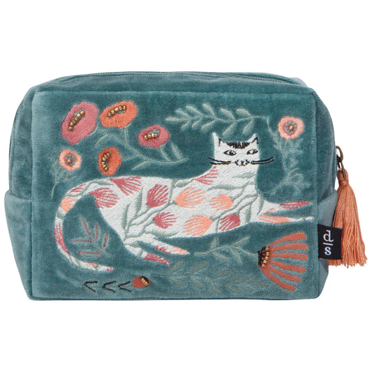 Embroidered Catbloom Pouch