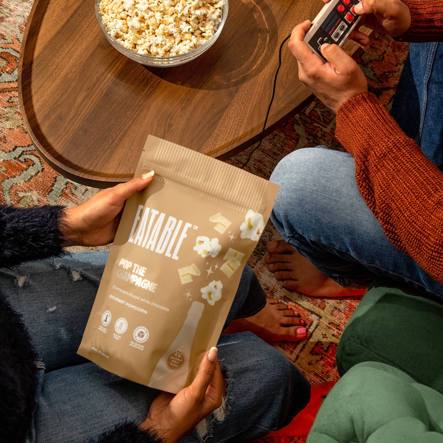 Pop the Champagne Gourmet White Chocolate Popcorn