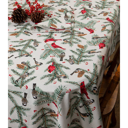Birds & Boughs Christmas Tablecloth—60 X 90 inch