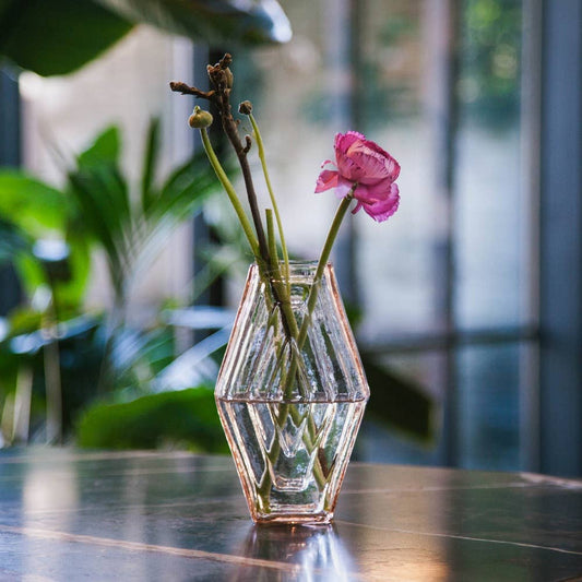 Pink Recycled Glass Vase, Small