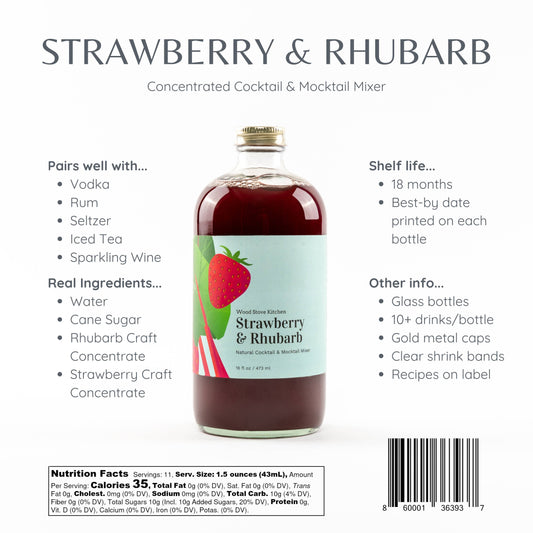 Strawberry & Rhubarb Mixer, 16 fl oz