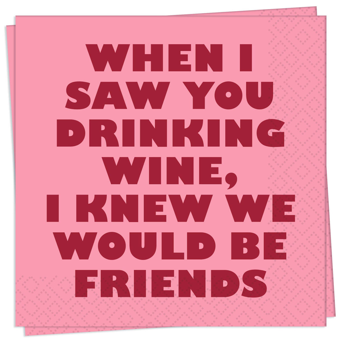 Drinking Wine Cocktail Napkin