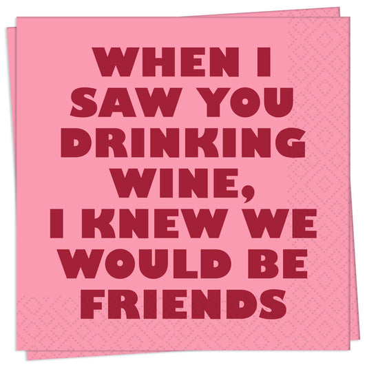Drinking Wine Cocktail Napkin