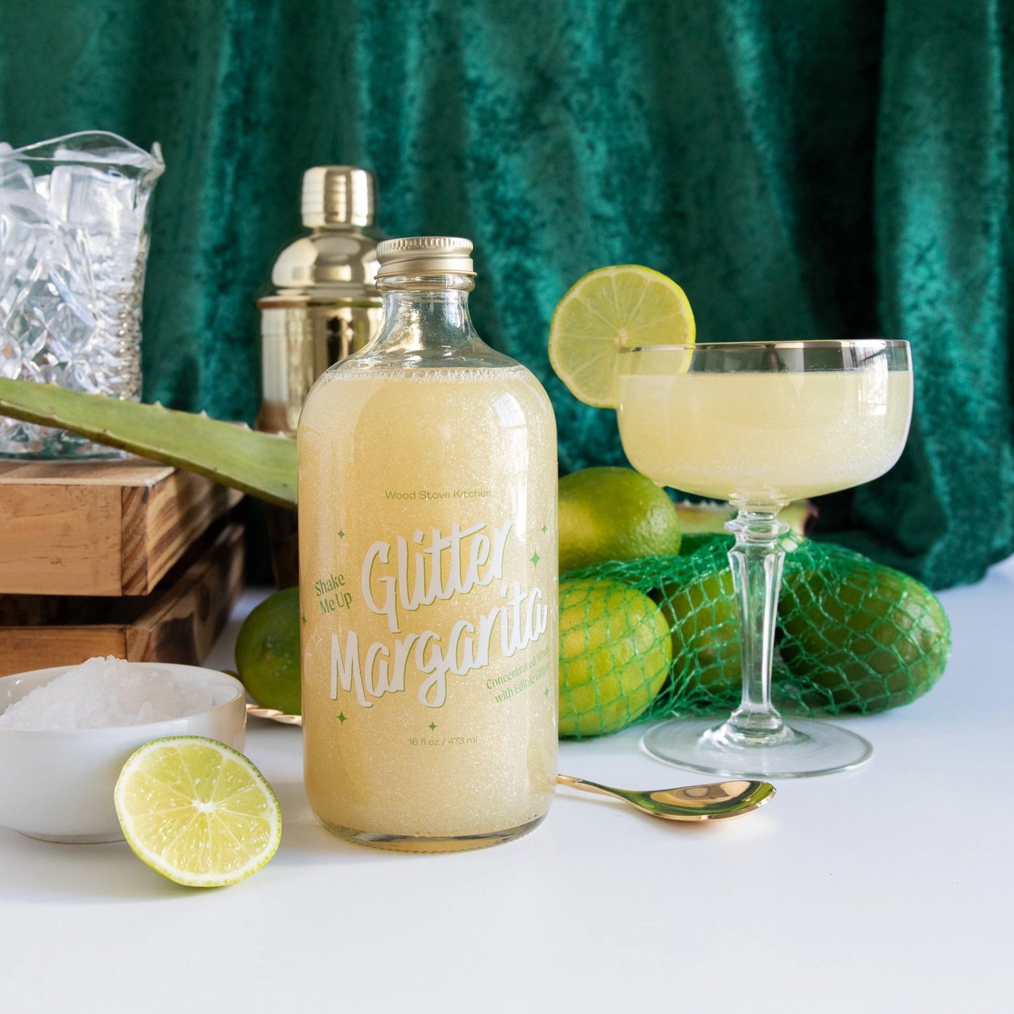 Glitter Margarita Cocktail and Mocktail Mixer, 16 fl oz