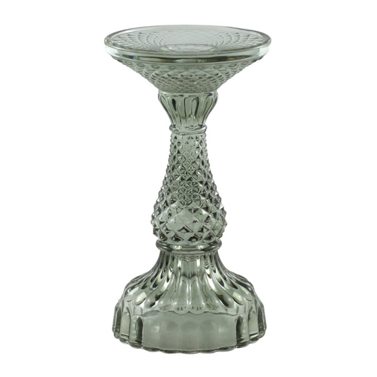 Large Green Bella Pillar Candle Holders