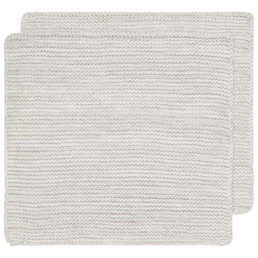 Grey Knit Dishcloths Set of 2