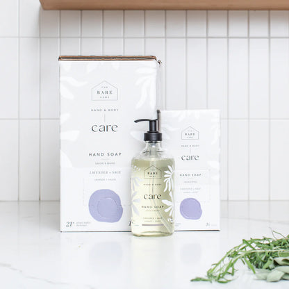 Lavender & Sage Hand Soap in Glass Bottle—476ml
