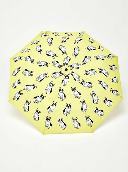 French Bulldog YellowEco-Friendly Compact Duck Umbrella