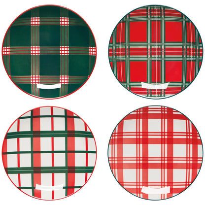 Holiday Plaid Appetizer Set