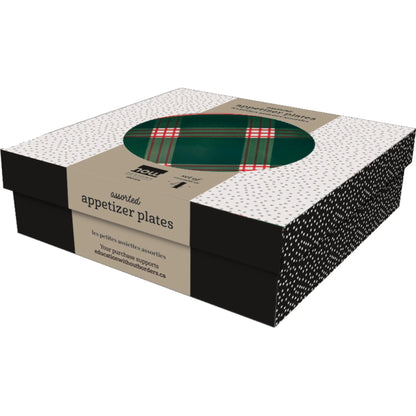 Holiday Plaid Appetizer Set