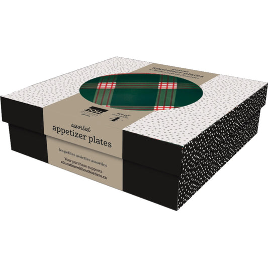 Holiday Plaid Appetizer Set