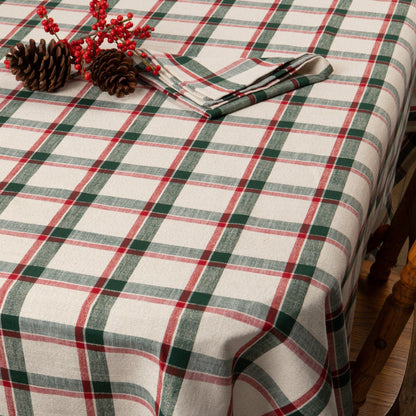 Noel Plaid Christmas Tablecloth—60x120 inches