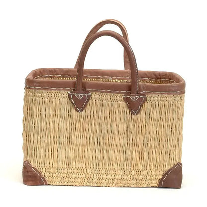 Rectangular Straw Market Tote