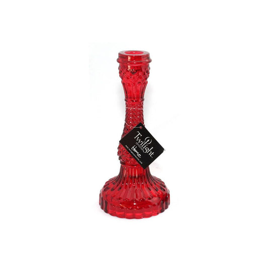 Red Bella Candle Holders—Tall 8 1/2" High