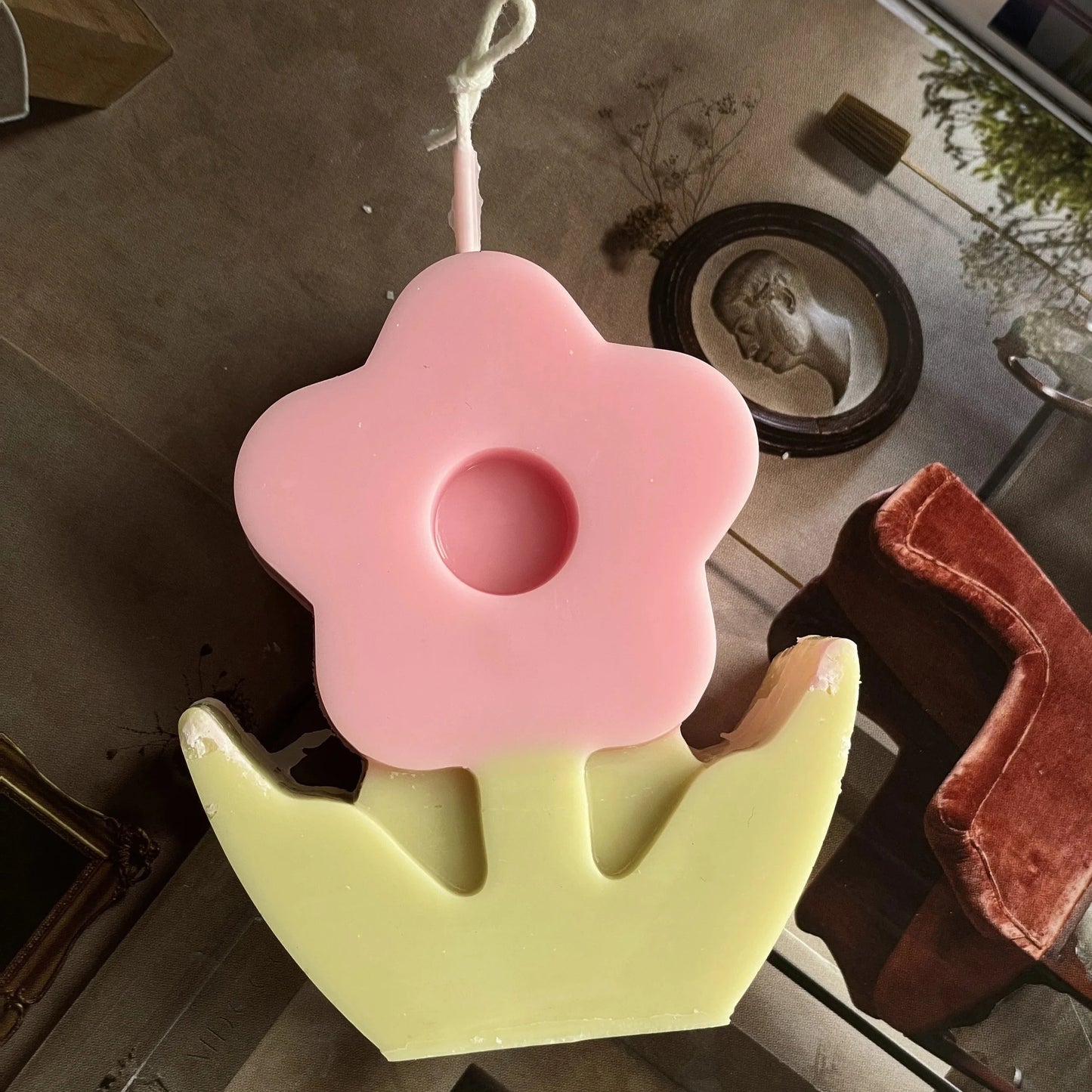 Stemmed Cosmos Flower Soy Candle