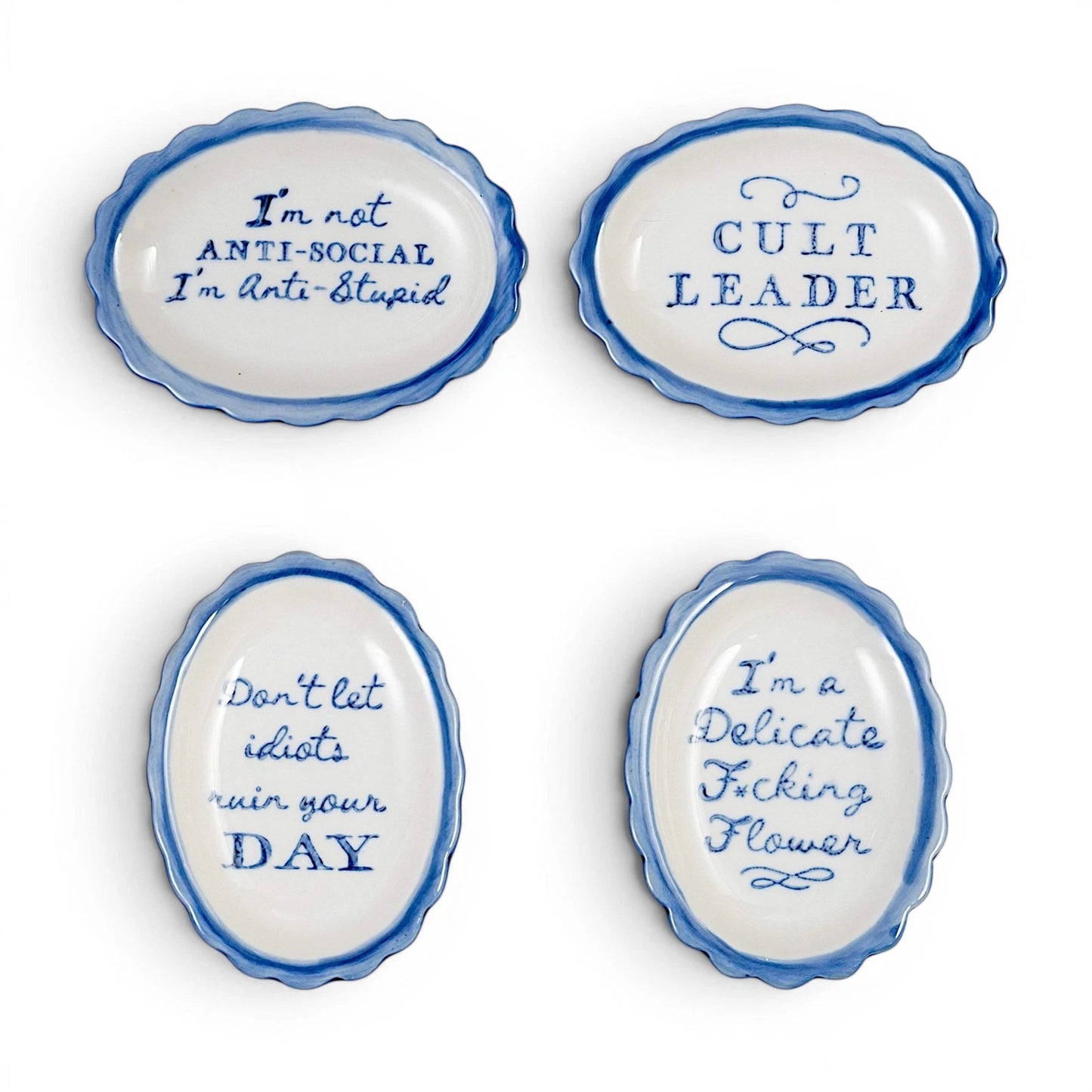 Tea Plates with Sassy Sayings