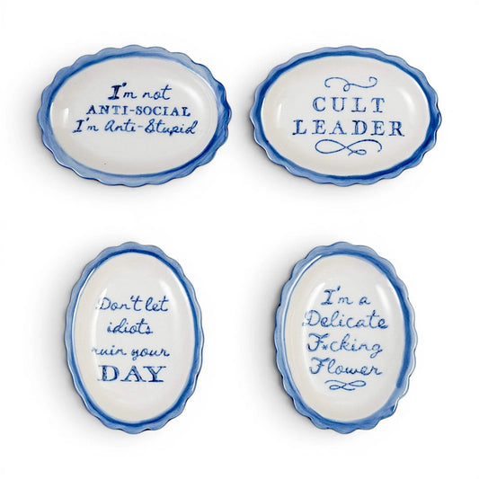 Tea Plates with Sassy Sayings