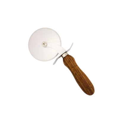 Pizza Cuter with Hand-turned Wooden Handle