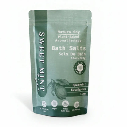 Sweet Mint + Lime Bath Soak, 10oz