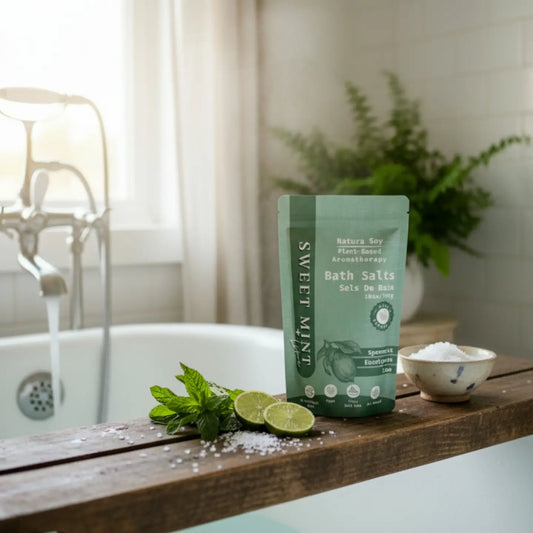 Sweet Mint + Lime Bath Soak, 10oz