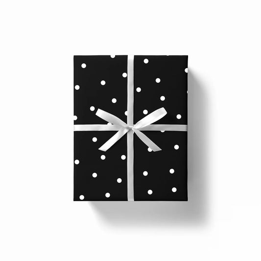 Black and White Polka Dot Wrapping Paper