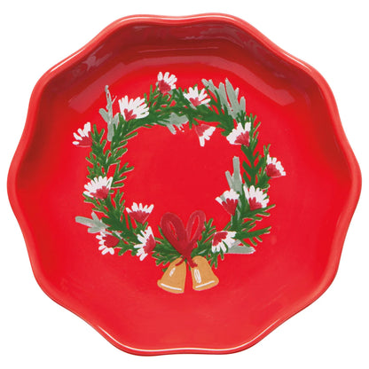 Wreath Trinket Dish—Red